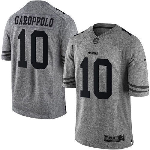 San Francisco 49ers Limited Gray Men #10 Jimmy Garoppolo NFL Jersey Gridiron->san francisco 49ers->NFL Jersey